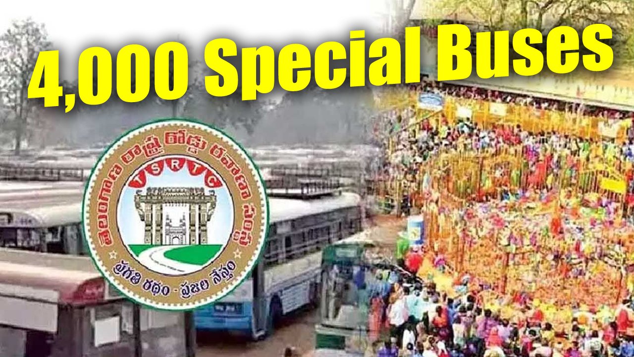 TGSRTC gears up for Medaram Jatara 2026 with 4,000 special buses