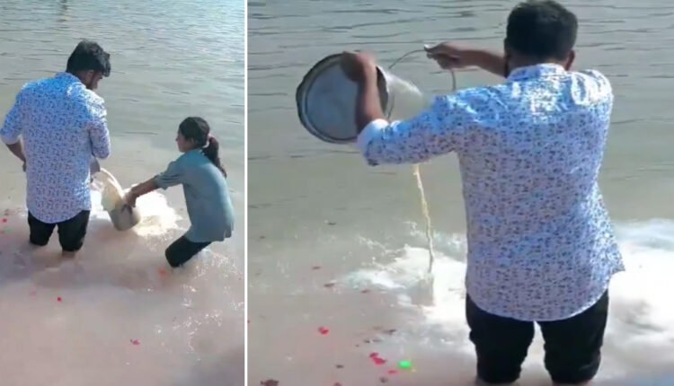 Milk Pouring Video Sparks Ganga Ritual Debate