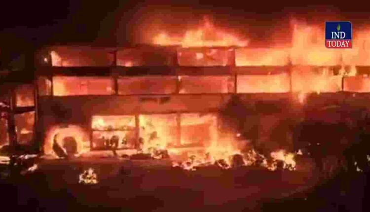 Nandyal Bus Fire Accident Kills Three After Tyre Burst