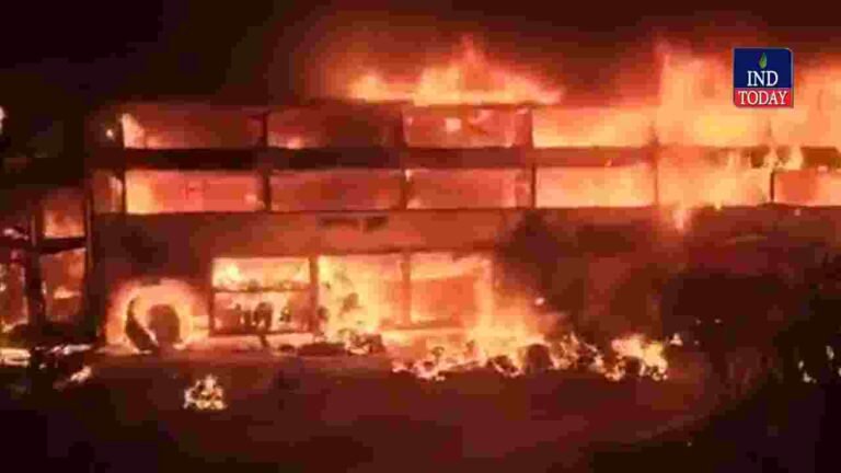 Nandyal Bus Fire Accident Kills Three After Tyre Burst