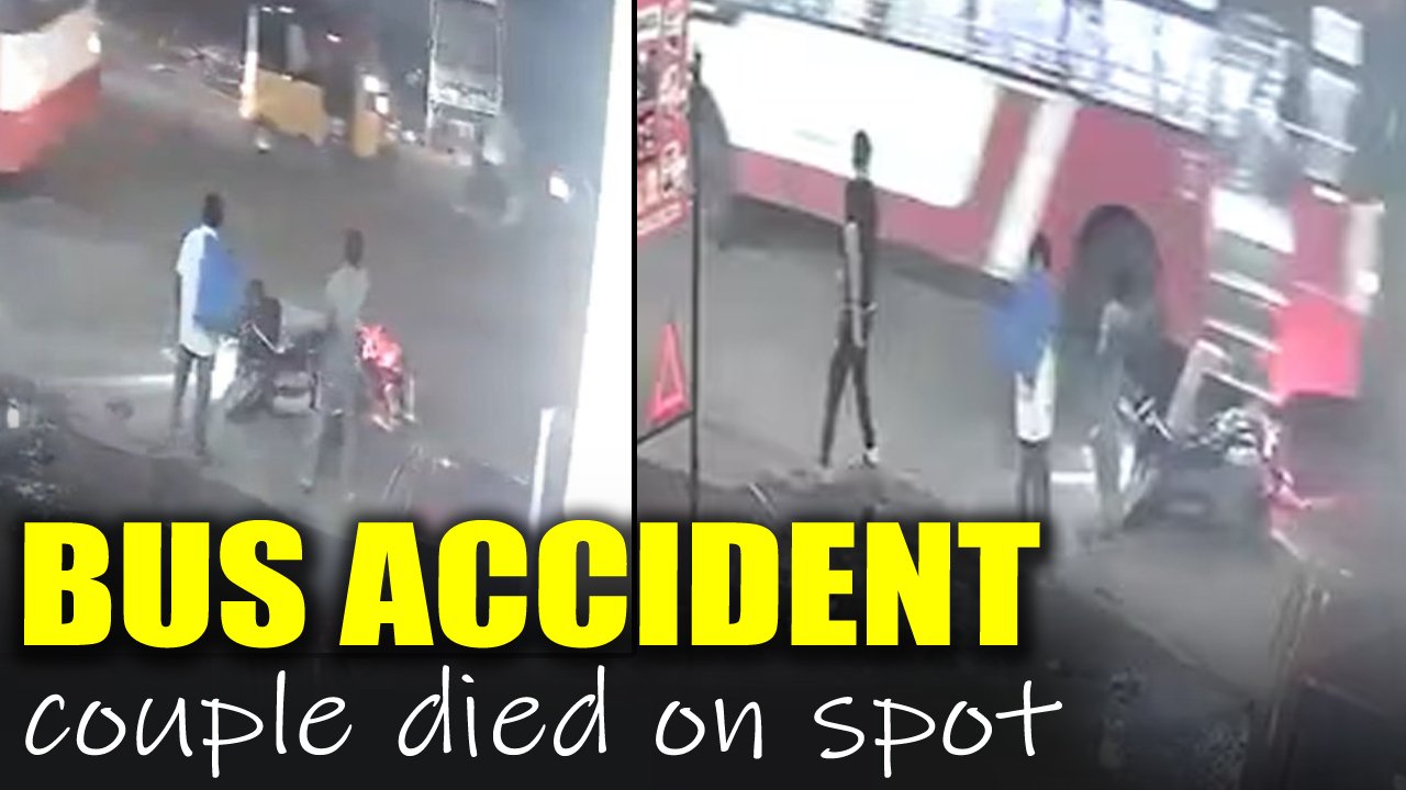 RTC Bus Hits Scooter: Couple Died On The Spot