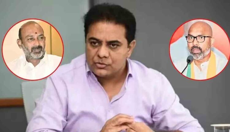 KTR Legal Notices Sent to Bandi Sanjay, Dharmapuri Arvind