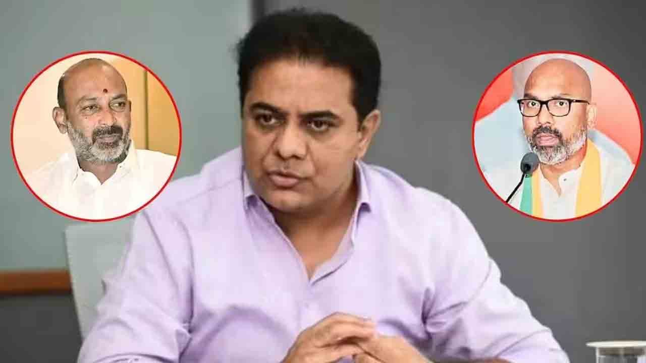 KTR Legal Notices Sent To Bandi Sanjay, Dharmapuri Arvind