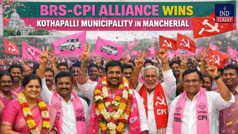 BRS CPI Alliance Wins Kothapalli Municipality In Mancherial