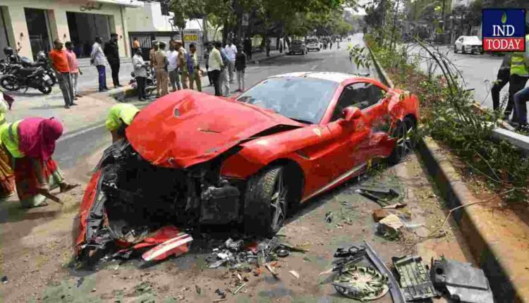 Road Accident Near Balakrishna House, 4 Cars Hit