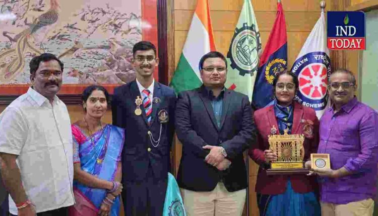KLH Aziznagar Cadet Gets DG NCC Card