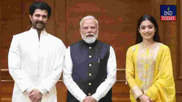 Vijay Rashmika Meet PM Modi After Wedding