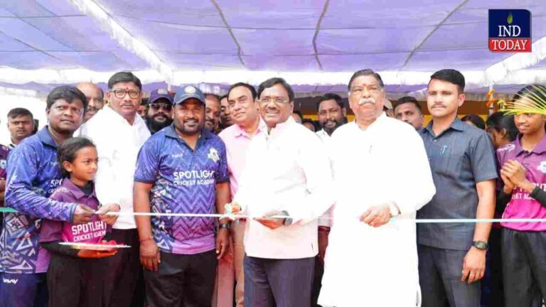 Minister Vivek Inaugurates Spotlight Cricket Ground at Pratap Singaram, Calls for Greater Focus on Sports