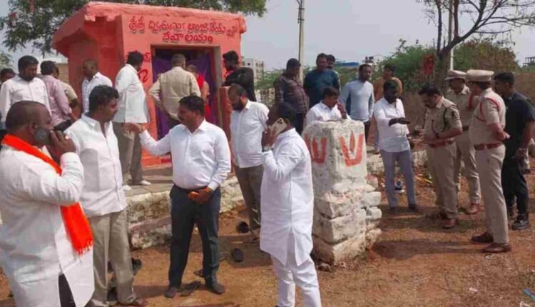 Tension Grips Balapur Following Temple Desecration In Hyderabad