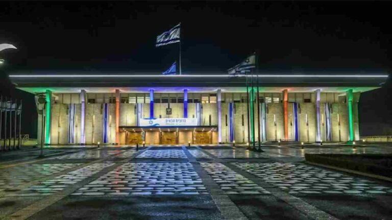A Rare Honor For PM Modi: Israel's Parliament Building Is Decorated With Tricolor