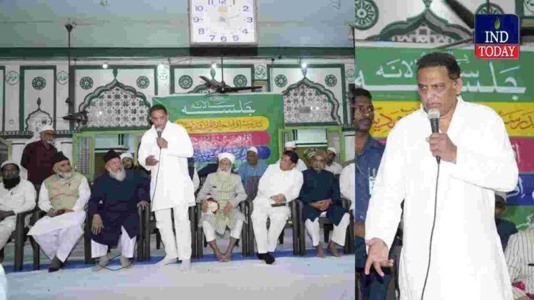 Minister Mohammed Azharuddin Calls for Focus on Education and Skill Development at Masjid-e-Take Bughdadi Annual Convention