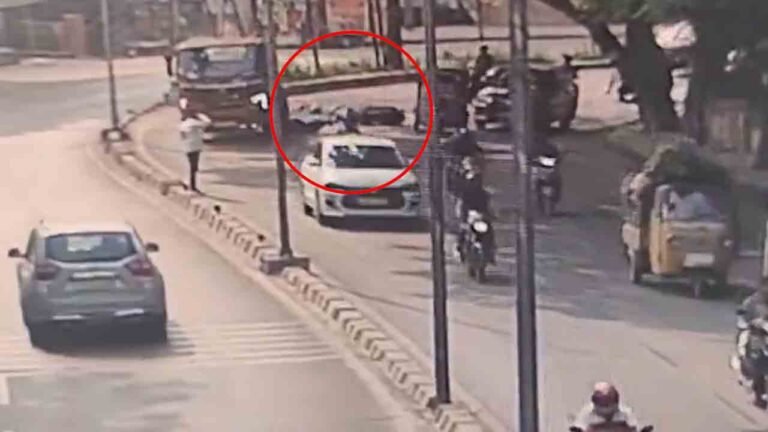 Water Tanker Hits Rapido Bike At Banjara Hills