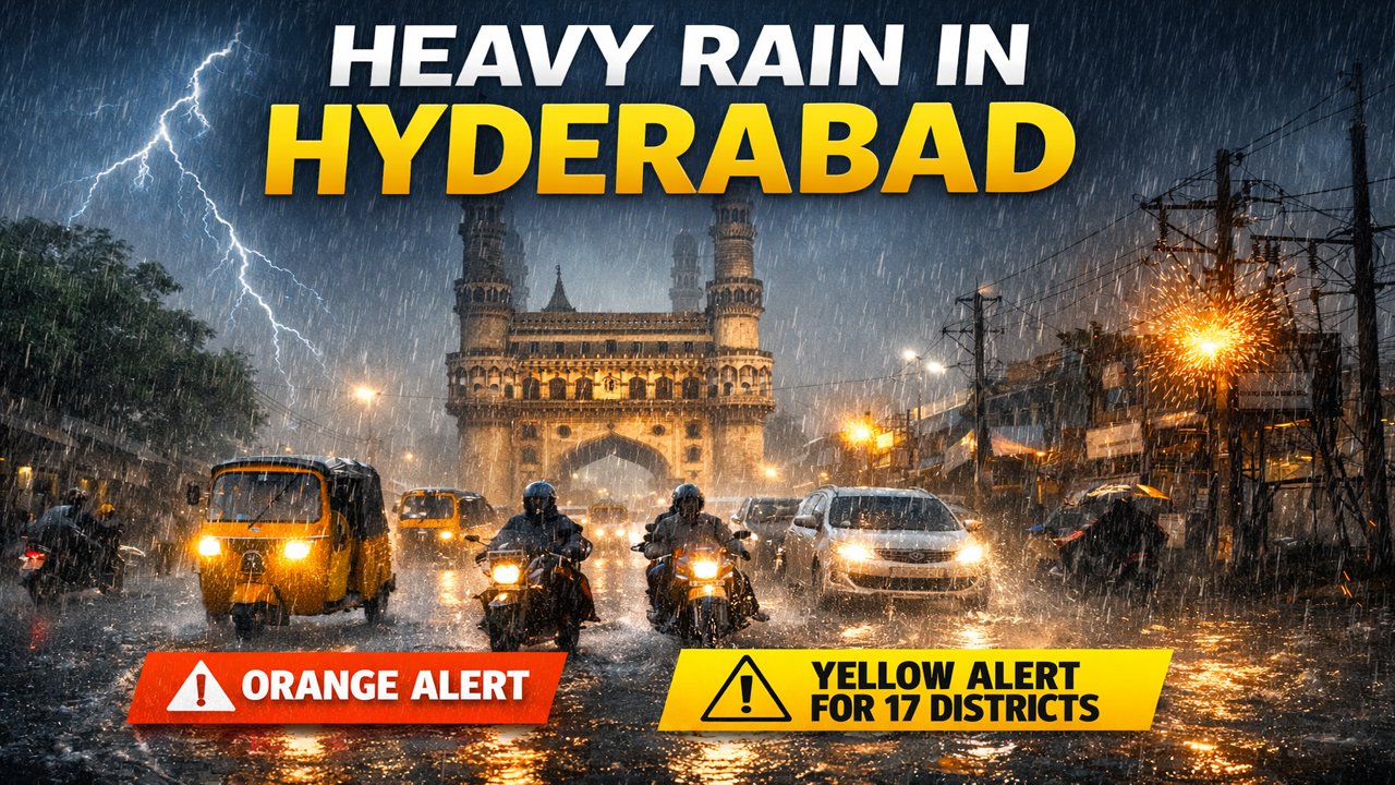 Heavy Rain In Hyderabad