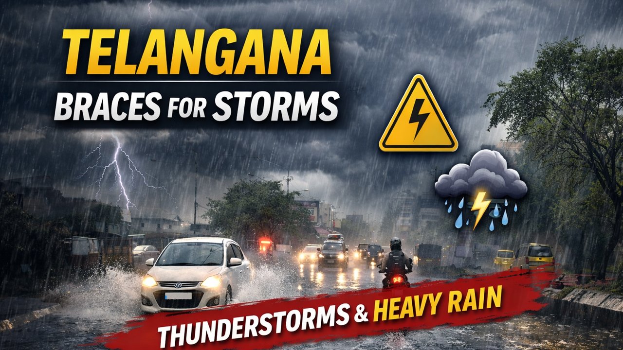 Telangana Braces for Thunderstorms as IMD Issues Weather Alerts