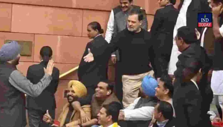 ‘My traitor friend’ Rahul Gandhi takes a dig at MoS Ravneet Bittu outside Lok Sabha