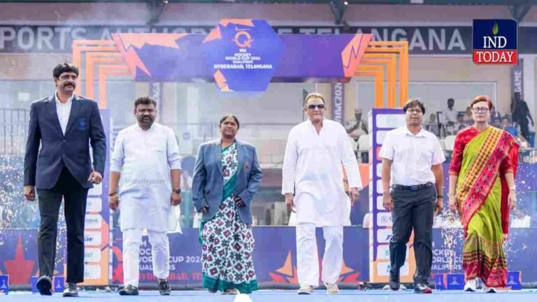 Azharuddin, Seethakka Attend FIH Hockey World Cup Qualifiers