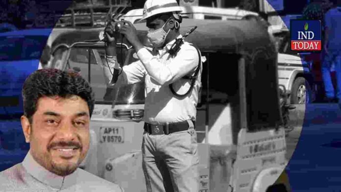 Hyderabad Traffic Challans AIMIM MLA Jaffar Hussain Meraj seeks relief