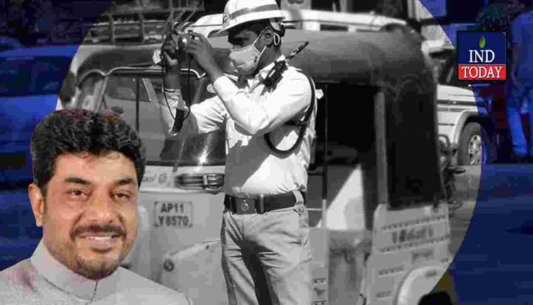 Hyderabad Traffic Challans AIMIM MLA Jaffar Hussain Meraj seeks relief