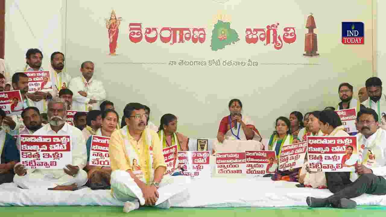 Kavitha hunger strike Velugumatla: Continues at Telangana Jagruthi Office