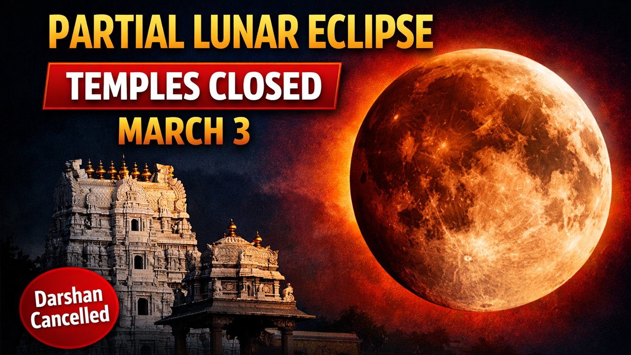 Partial Lunar Eclipse temple closures on March 3