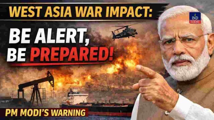 Video PM Modi says India must prepare for West Asia war impact