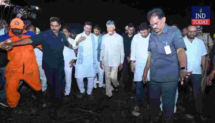 CM Chandrababu Announces ₹20 Lakh Compensation After Vetlapalem Firecracker Factory Blast