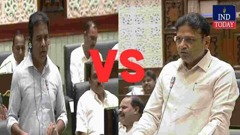 War Of Words Between KTR And Sridhar Babu Over Delhi Tours Row
