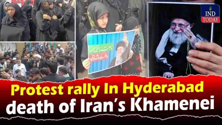 US Israel Iran: Protests In Hyderabad Old City After Khamenei Killed in Strikes