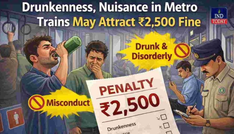 Drunkenness, Nuisance in Metro Trains May Attract ₹2,500 Fine Under New Bill