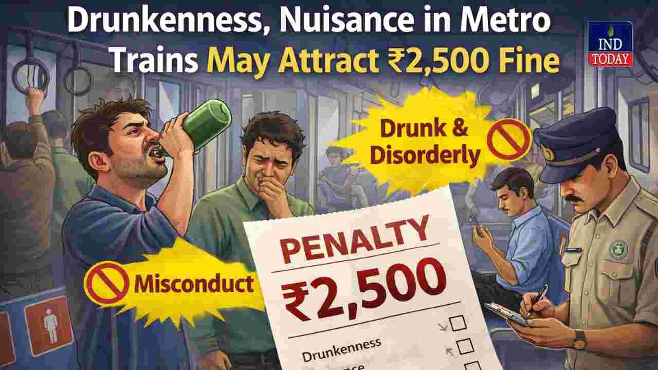 Drunkenness, Nuisance in Metro Trains May Attract ₹2,500 Fine Under New Bill