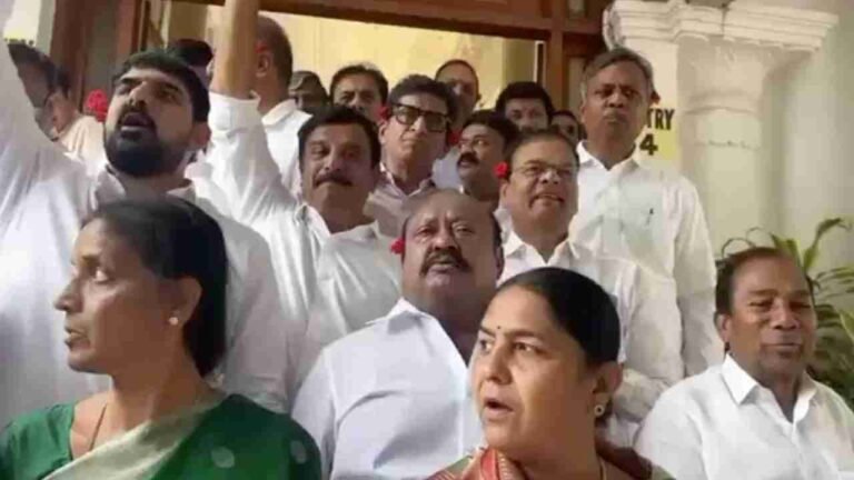 BRS MLAs Stage Walkout During Budget Speech Over Unfulfilled Promises