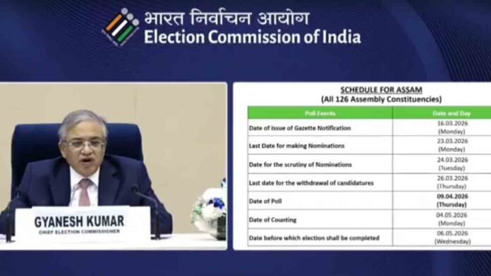 Election Schedule Released For Five States