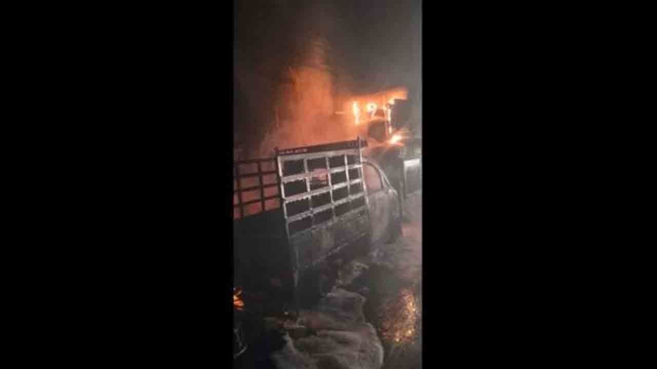 Transformer Explosion Fire Guts Vehicles In Hafeezpet