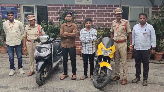 Two Arrested For Dangerous Bike Stunts Near Secretariat And Lumbini Park