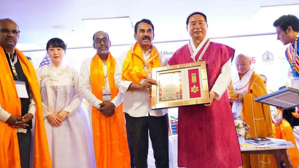 Jupally Krishna Rao Receives International Peace Award In Hyderabad