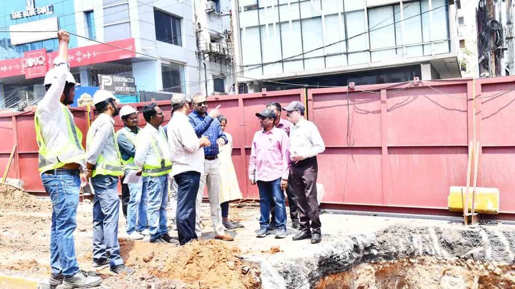 GHMC Commissioner Reviews KBR Park Flyover Works