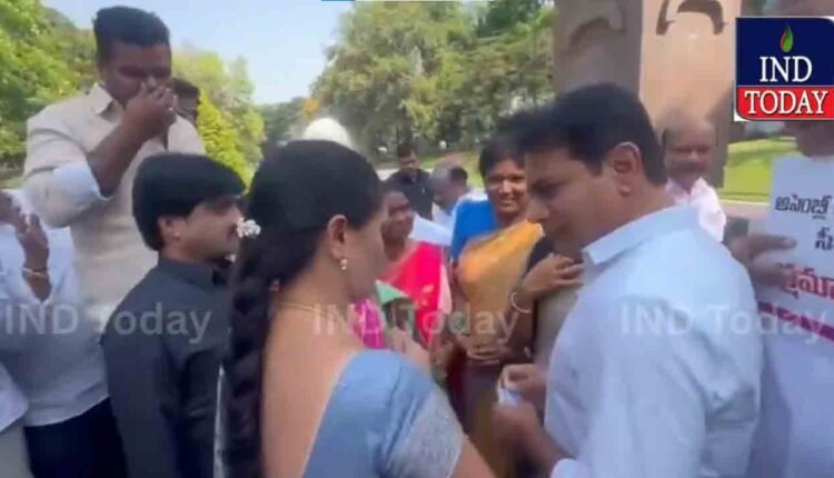 WATCH: ASHA Workers Meet KTR At Gunpark Seek Support