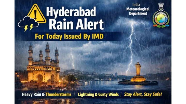 Hyderabad Rain Alert For Today Issued By IMD