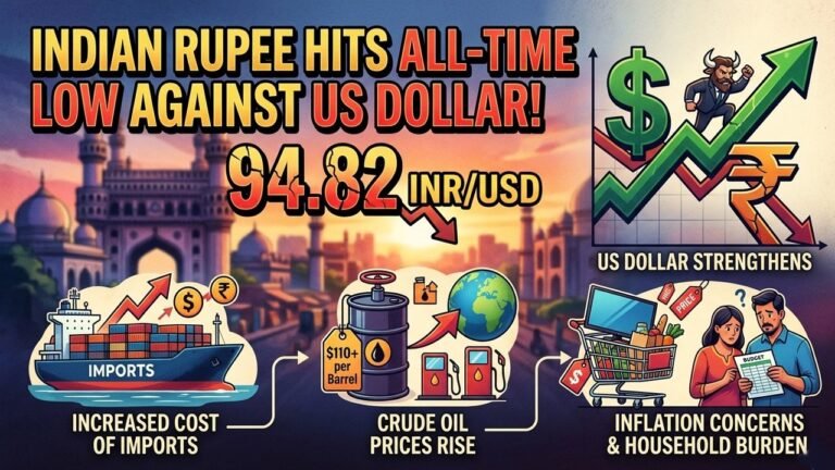 US dollar: Indian Rupee Fall hits all time low