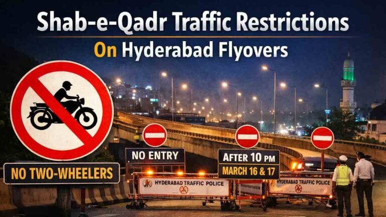 Shab-e-Qadr Traffic Restrictions On Hyderabad Flyovers