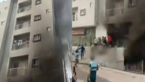 Major Fire Breaks Out at Apartment in TNGO Colony, Gachibowli