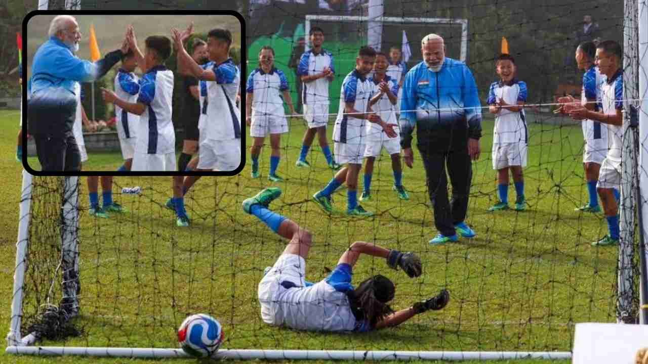 Prime Minister Modi Played Football In Sikkim