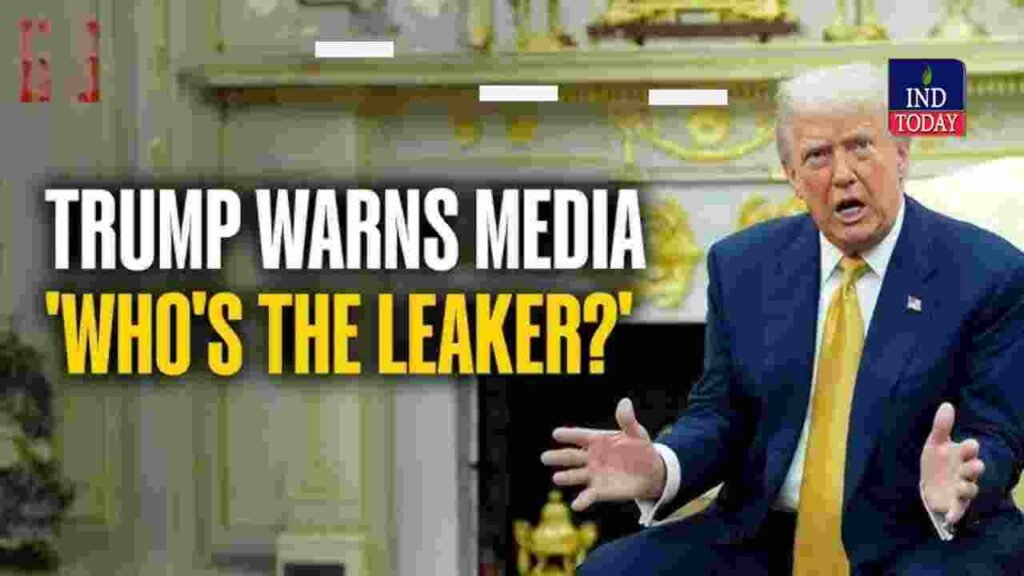 Trump Iran war warning over defence information leak