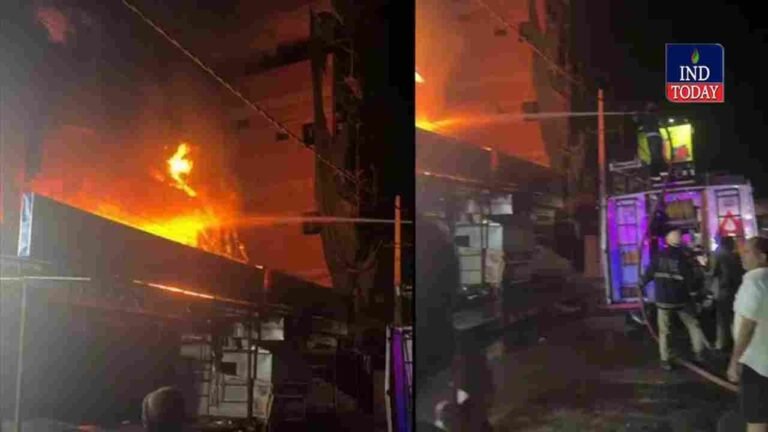 Major Fire At Siddhi Vinayaka Textiles In Rajendranagar