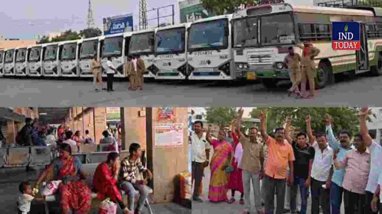 TGSRTC Strike Disrupts Travel Across Telangana