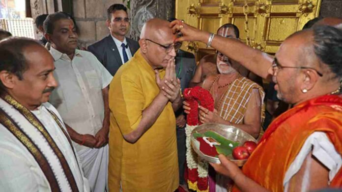 Vice President CP Radhakrishnan Visit Srivari In Tirumala