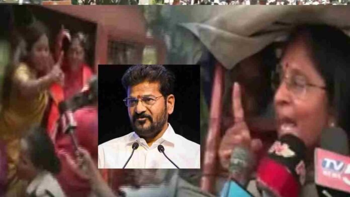 BJP Mahila Morcha Protest at Revanth Reddy Residence in Hyderabad