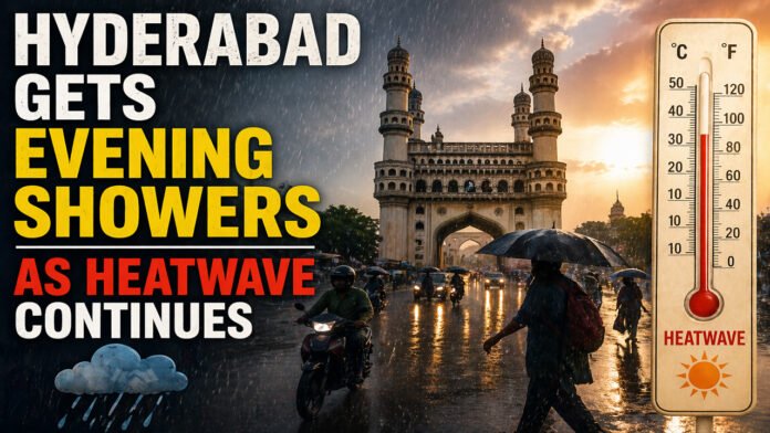 Hyderabad Gets Evening Showers as Heatwave Continues