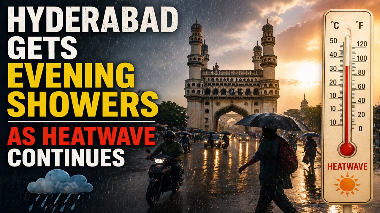 Hyderabad Gets Evening Showers as Heatwave Continues
