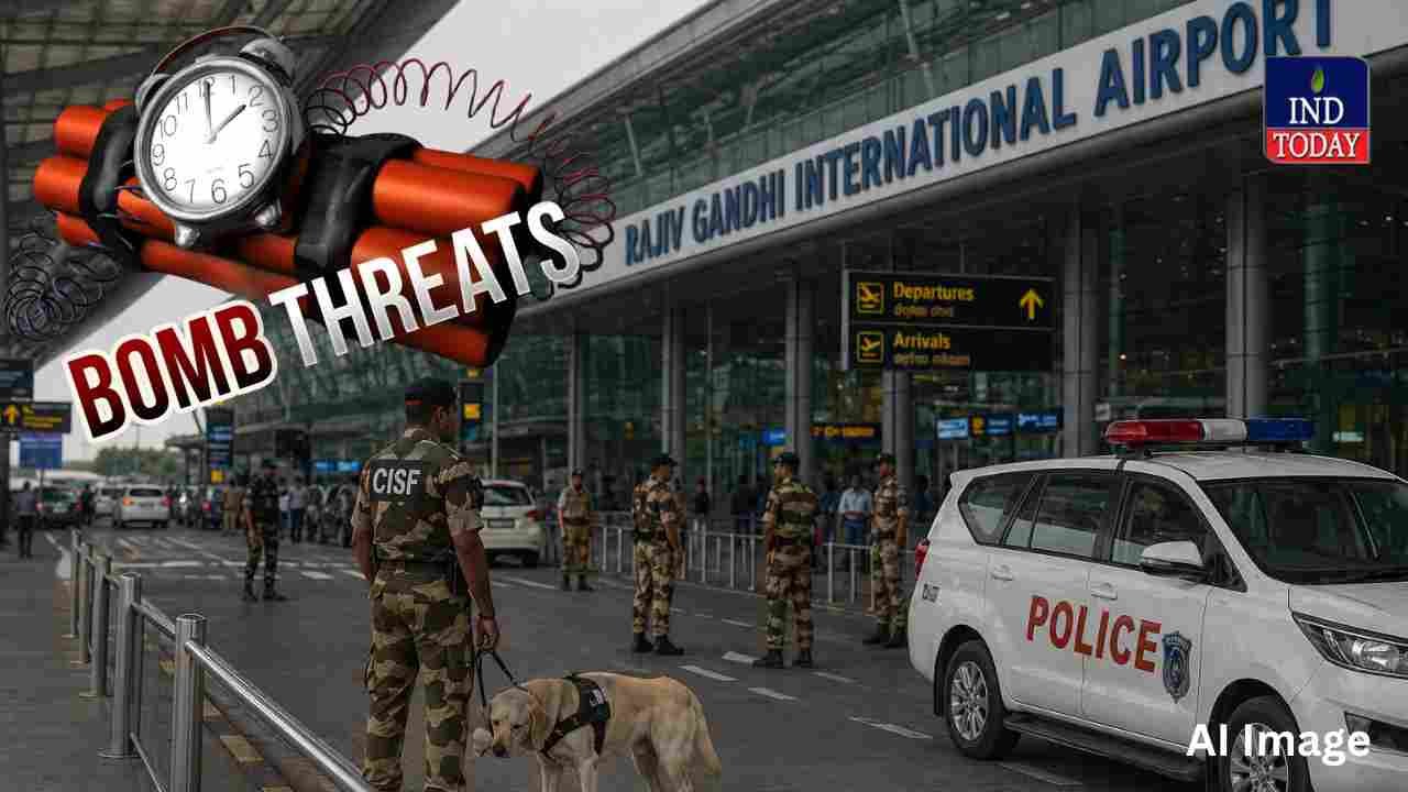 Hyderabad Airport Bomb Threat Sparks Panic: Passengers Face Intense Security Checks